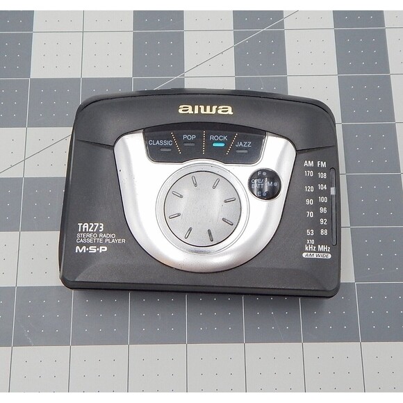 Aiwa Personal AM/FM Stereo Radio Cassette Player HS-TA273 Portable No Accessory - Picture 1 of 11